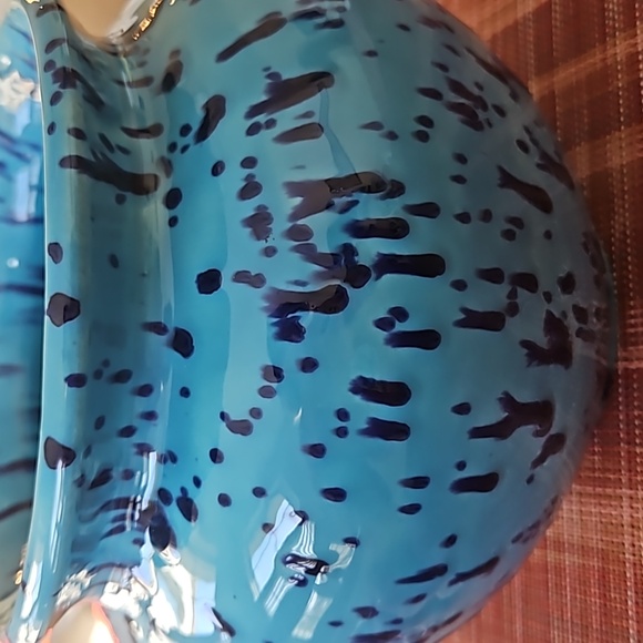 Ceramic pottery planter blue - Picture 3 of 6